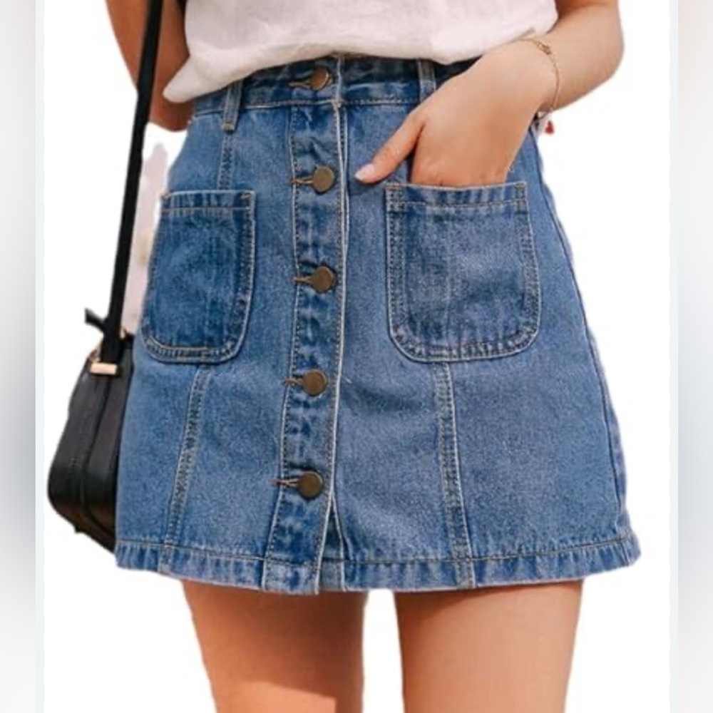 ASOS Blue Denim Mini Skirt